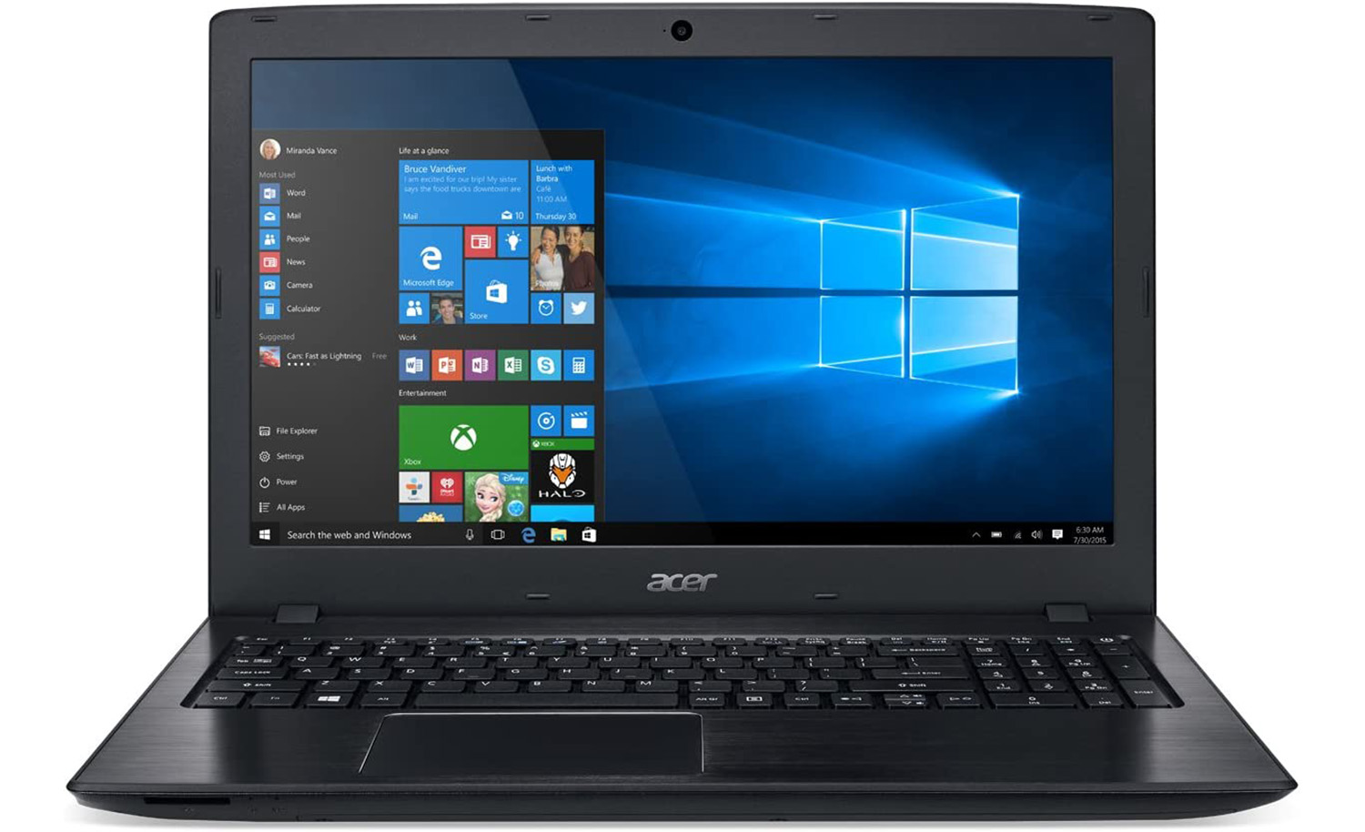 Acer Aspire E5 Intel Core i7 6th Gen 8GB RAM 256GB SSD Windows 10 Home Nvidia GeForce 940MX