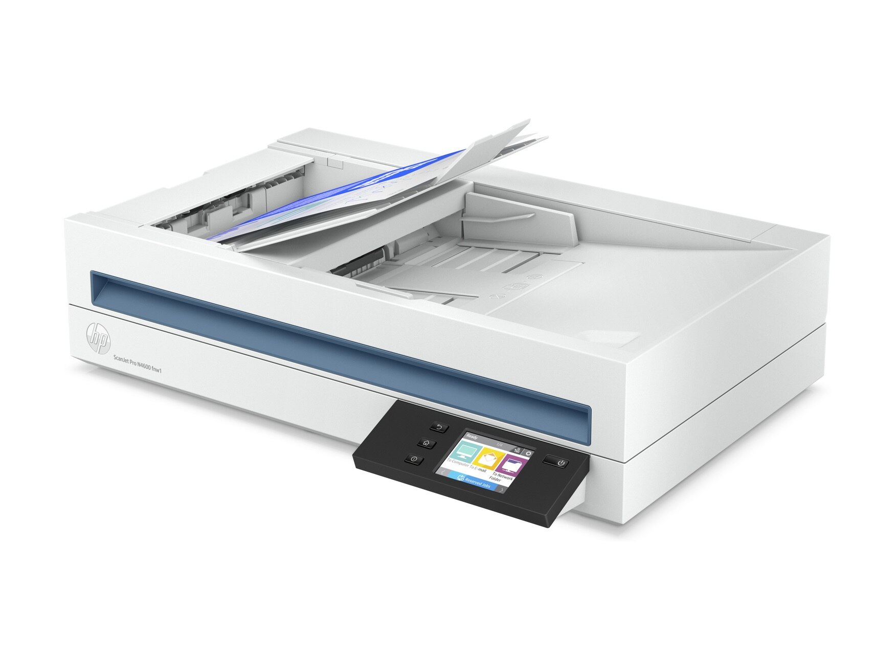 20G07A HP ScanJet Pro N4600 fnw1 Touchscreen USB Duplex Desktop Flatbed Document Scanner