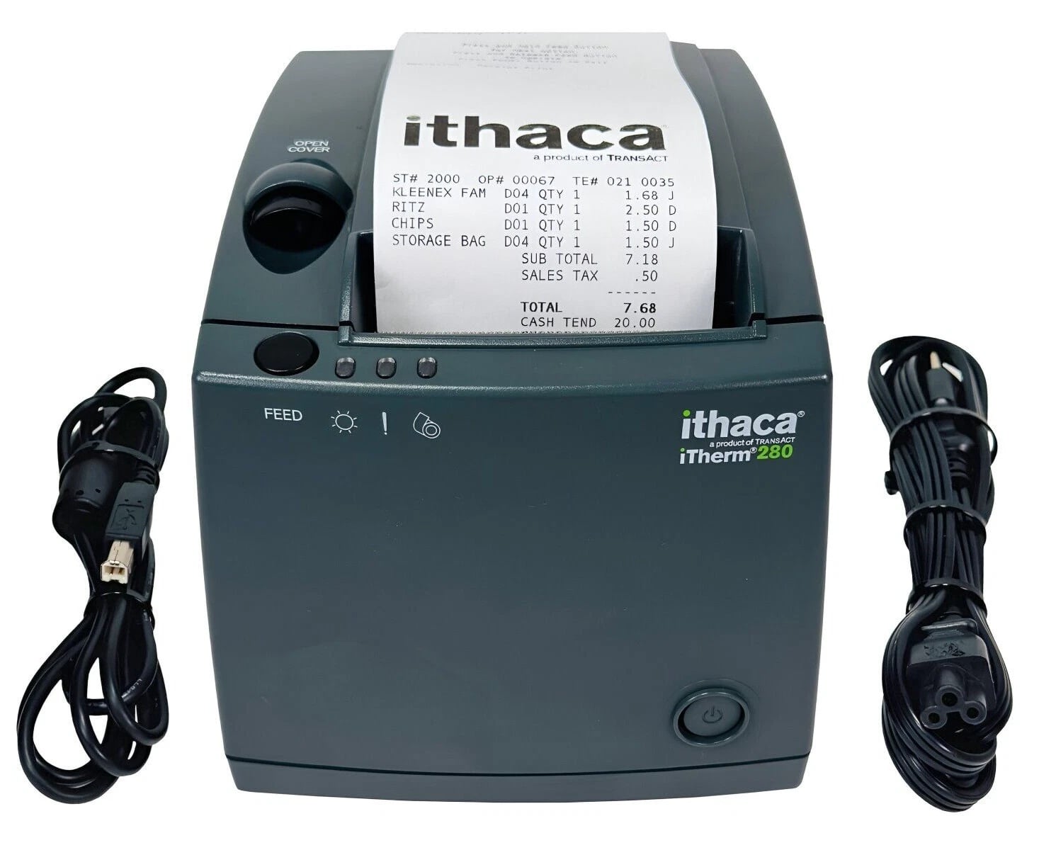 Transact Ithaca iTherm 280 203 DPI USB 2 Desktop POS Thermal Receipt Printer