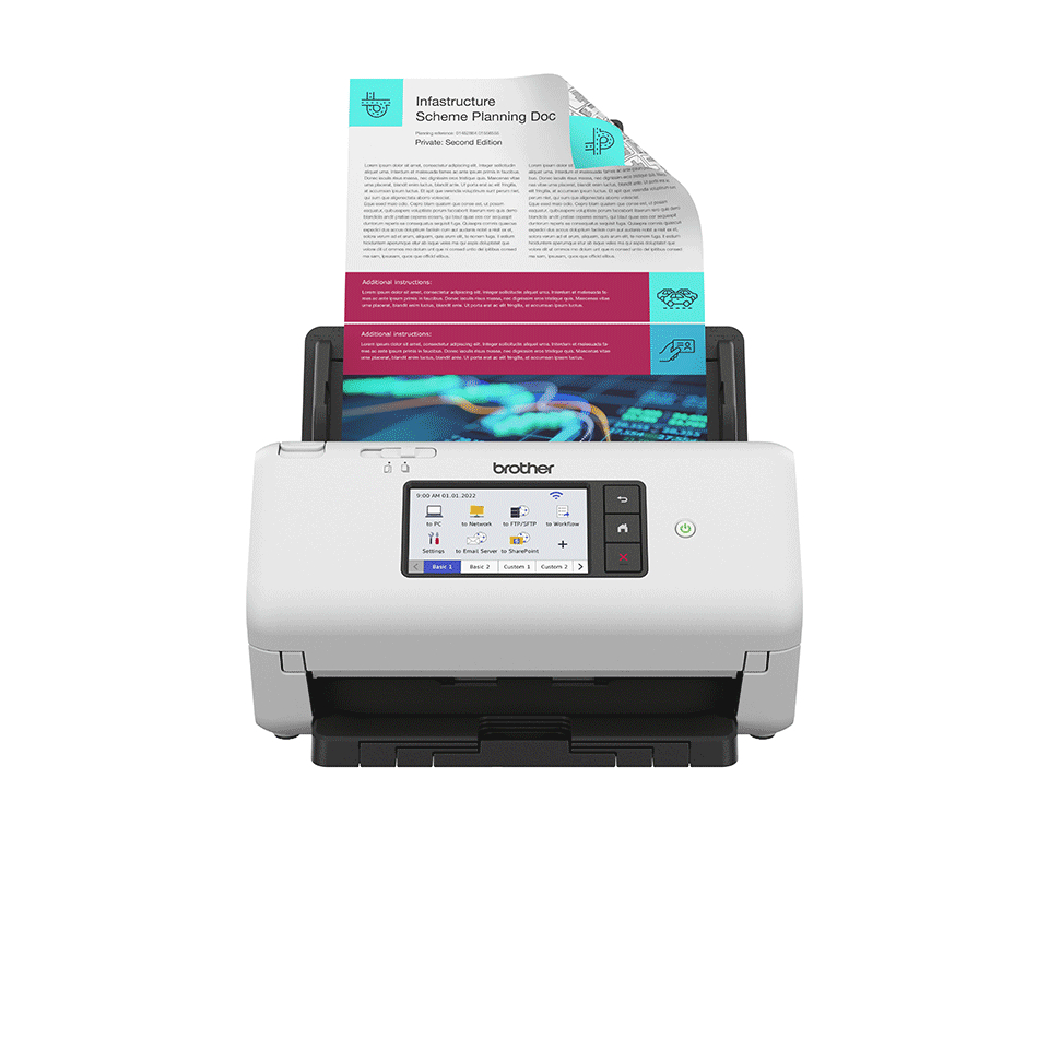 ADS4700W Brother ADS-4700W Ethernet Wi-Fi Wireless Duplex Desktop Sheet-Fed Document Scanner
