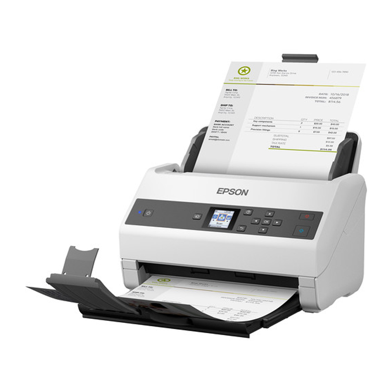 B11B250201 Epson WorkForce DS-870 600 DPI 65 PPM USB Duplex LCD Desktop Document Scanner