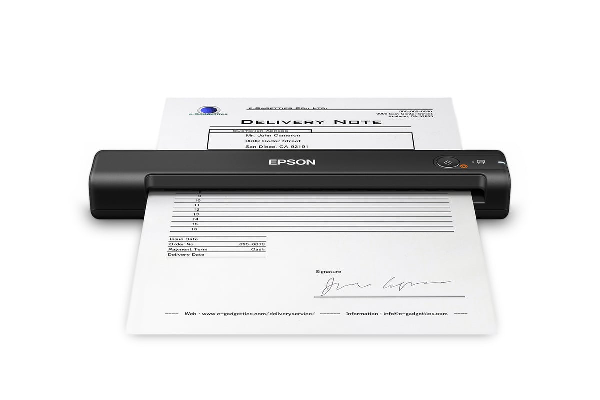 B11B252201 Epson 600 DPI 5.5 PPS USB Portable Mobile Document Scanner