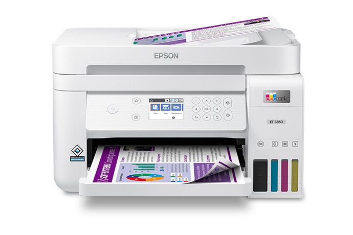 C11CJ61201 Epson EcoTank ET-3850 15. Wireless Color Inkjet Printer