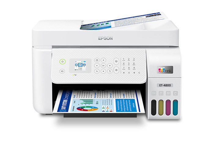 C11CJ65201 Epson EcoTank ET-4800 USB Ethernet Wi-Fi Inkjet Printer