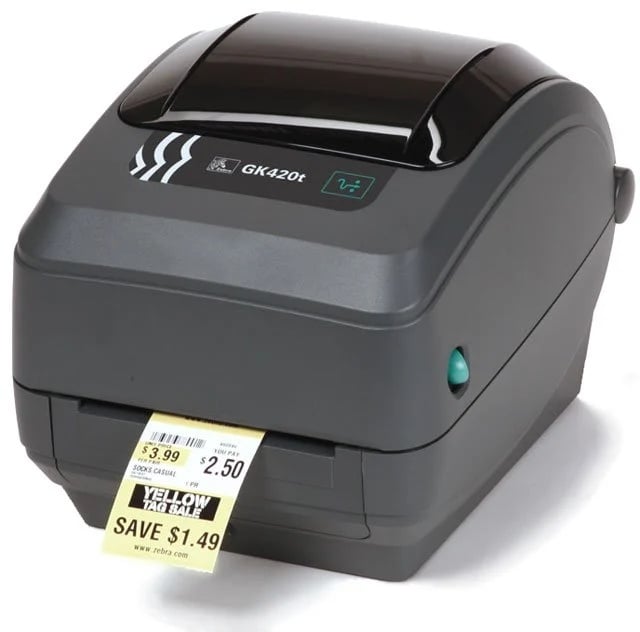 Zebra GK420t 203 DPI 5 IPS Desktop Thermal Transfer Barcode Label Printer