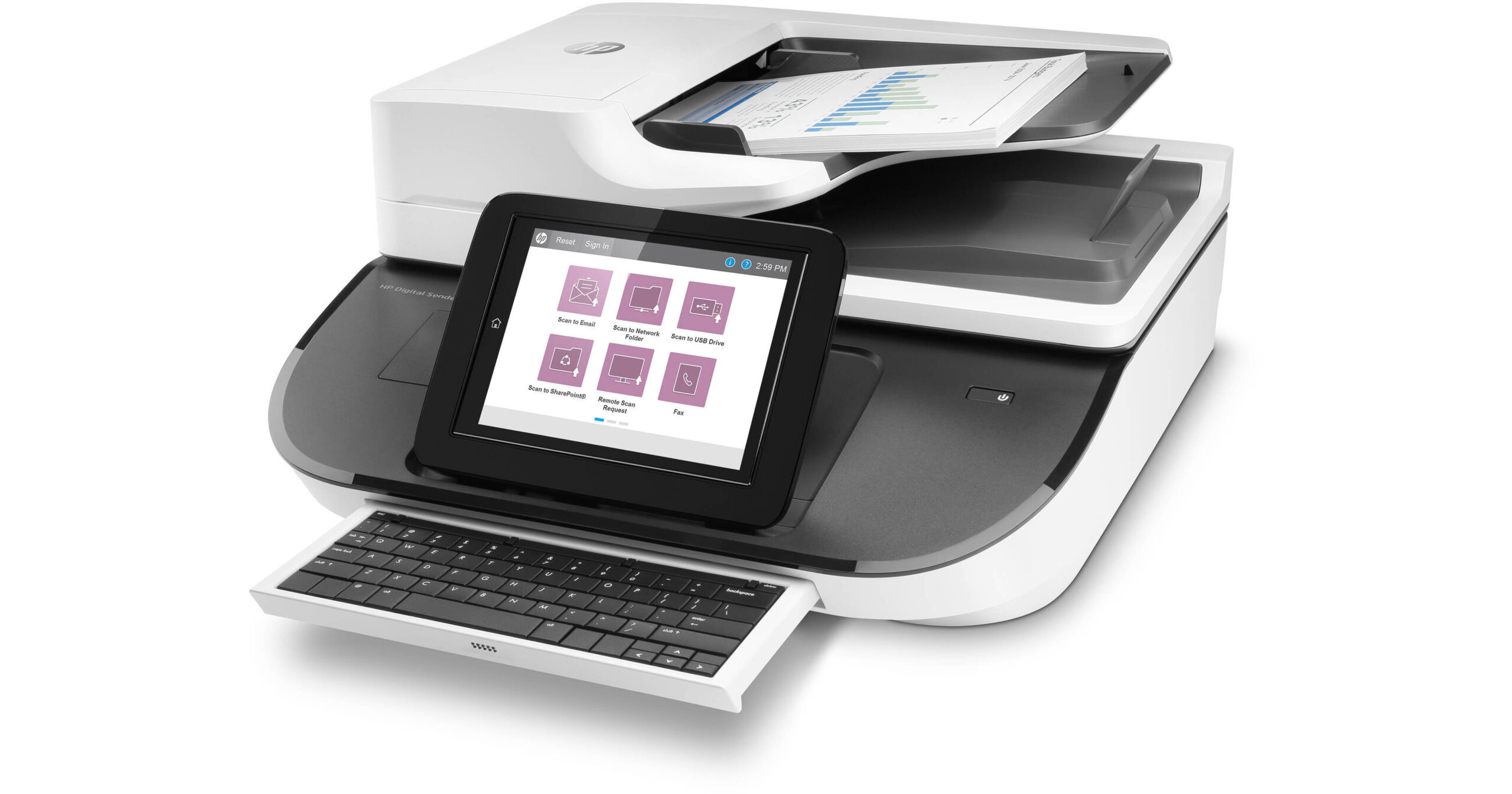 L2762A#BGJ HP Digital Sender Flow 8500 fn2 100 PPM Touch Screen Scanner