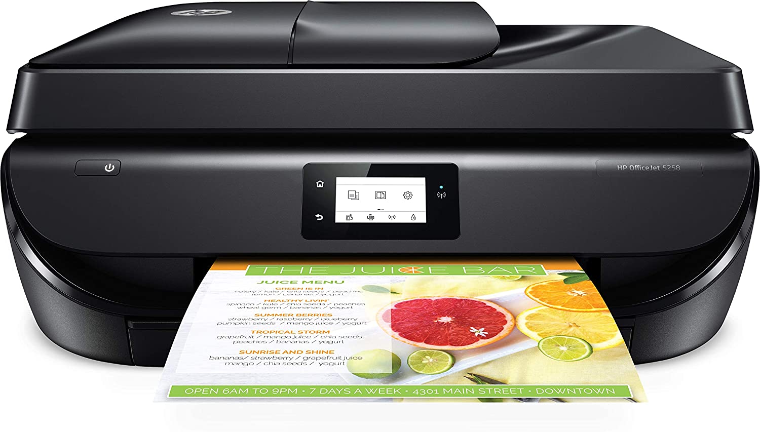 M2U84A HP OfficeJet 5258 USB Ethernet Bluetooth Wi-Fi Inkjet Printer