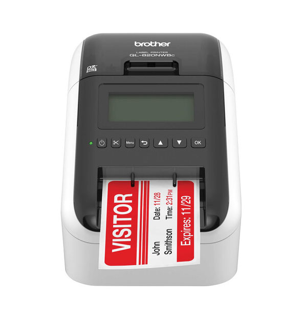 QL-820NWBC Brother 110 lpm USB LCD Display Desktop Label Label Printer