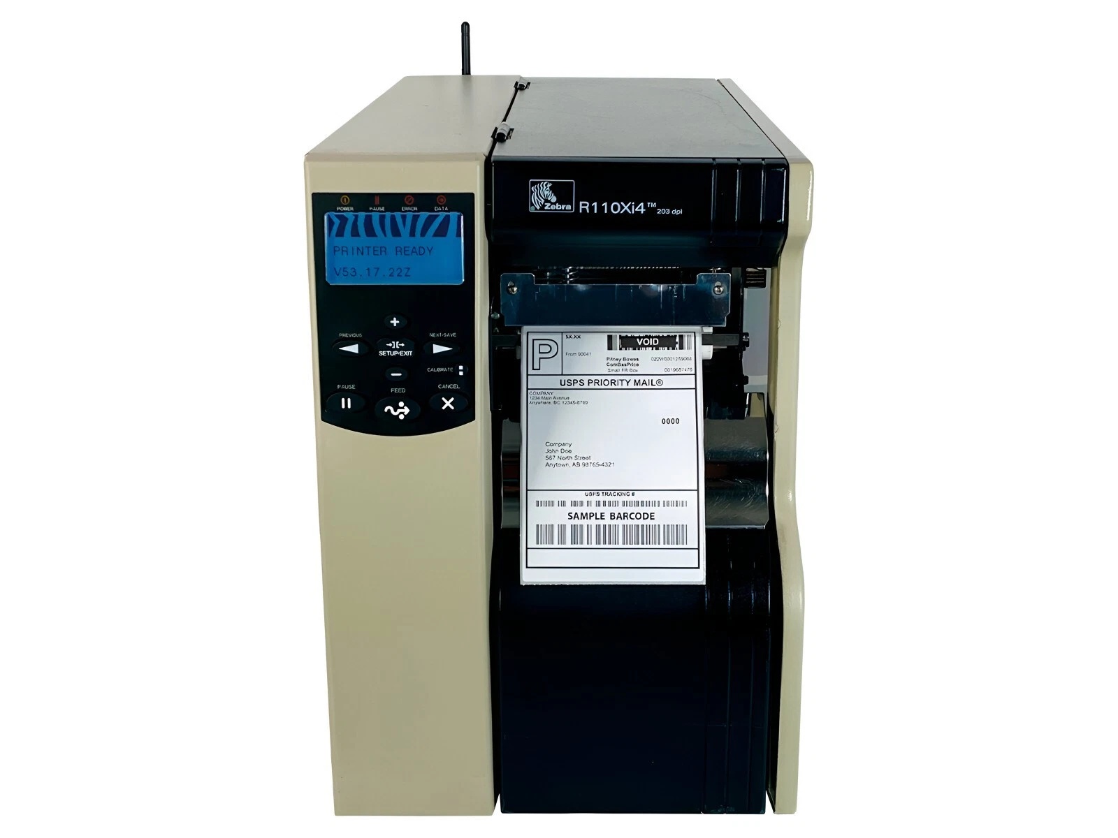 Zebra R110Xi4 RFID 203 DPI Wi-Fi USB Net Industrial Thermal Transfer Printer