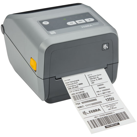 Zebra ZD421t 203 DPI USB BT Tear Bar Thermal Transfer Barcode Printer