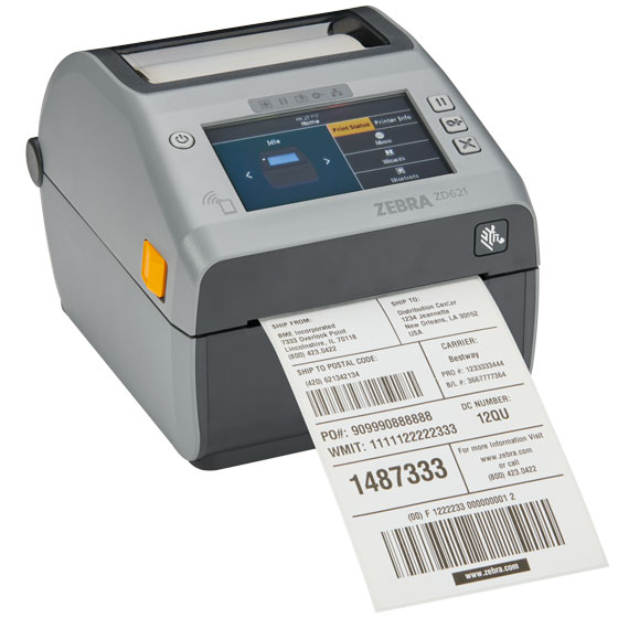 Zebra ZD621 203 DPI USB BT Serial Wi-Fi Touch Direct Thermal Printer