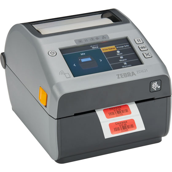 Zebra ZD621 203 DPI USB BT Net Wi-Fi Linerless Cutter Touch Printer
