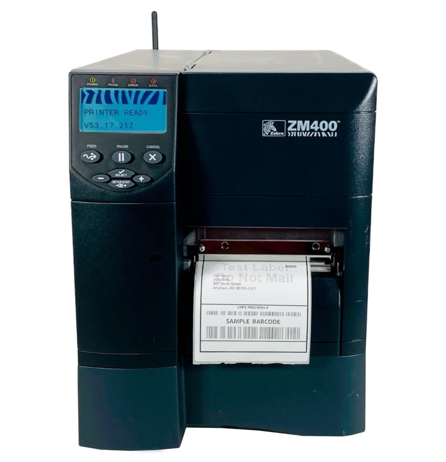 Zebra ZM400 203 DPI USB Serial Industrial Thermal Transfer Label Printer