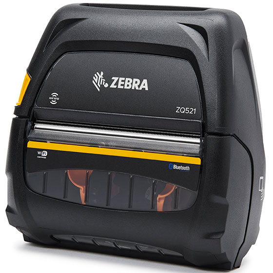 Zebra ZQ521 BT Wi-Fi USB Portable Mobile Direct Thermal RFID Printer