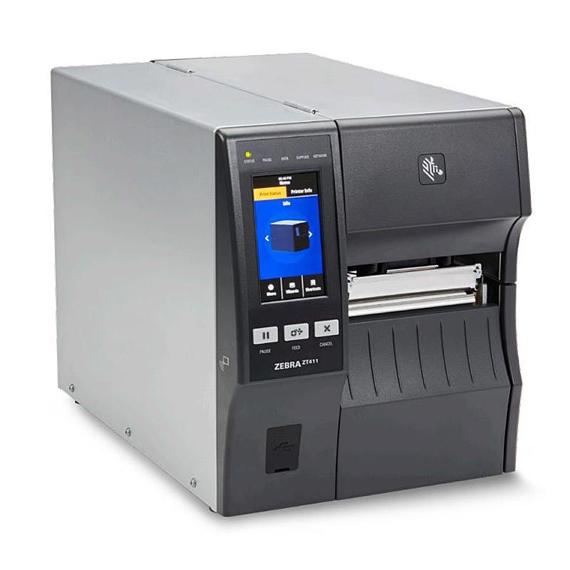 Zebra ZT411 203 DPI USB BT Net Serial Touch Cutter Thermal Transfer Printer