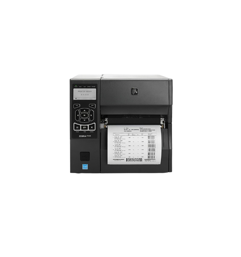 Zebra ZT420 300 DPI USB BT Net Serial Rewinder LCD Industrial Thermal Printer