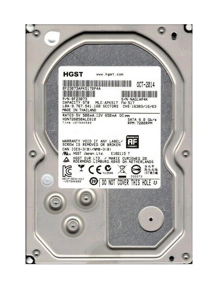 HDN726050ALE610 HGST Deskstar NAS 5TB 7200RPM 128MB SATA 3.5" HDD