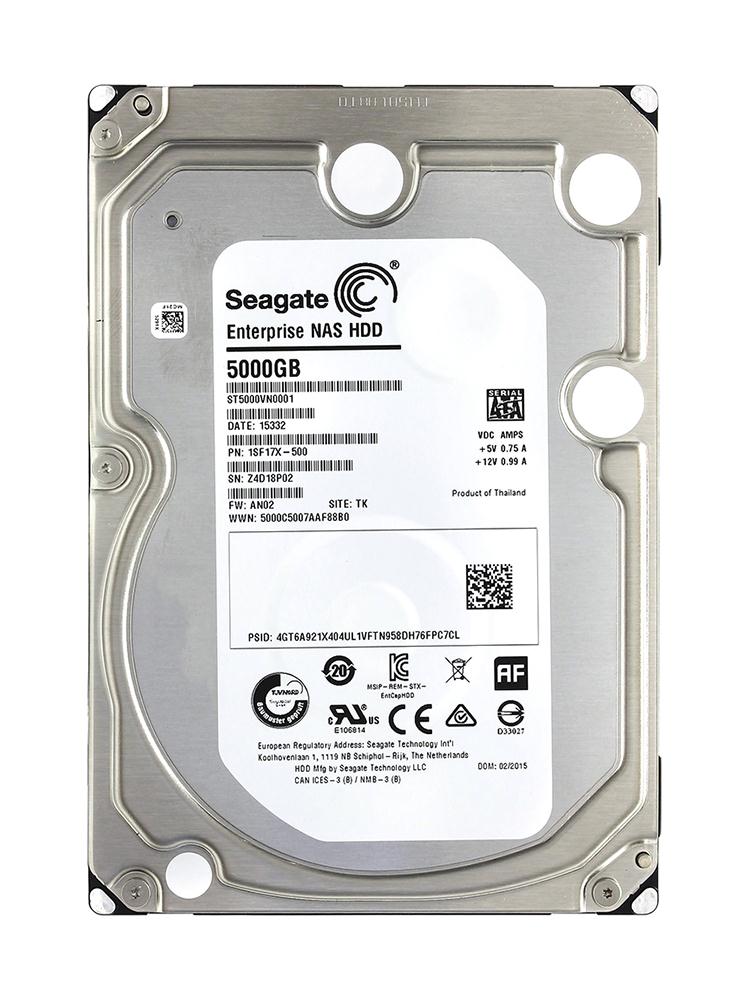 ST5000VN0001 Seagate Ent NAS 5TB 7200RPM 128MB SATA 6Gbps 3.5" HDD