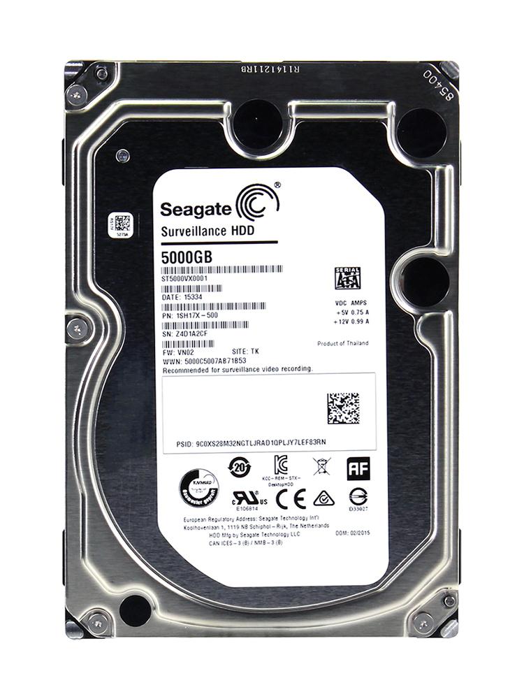 ST5000VX0001 Seagate Surv 5TB 5900RPM 128MB SATA 6Gbps 3.5" HDD